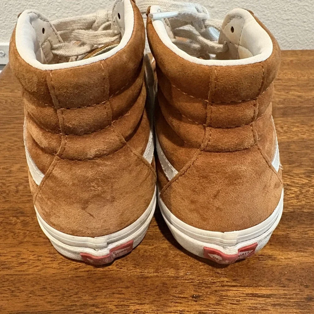 Vans Sk8-Hi Scotchgard Suede Sneakers Women 6 Camel Brown High Top Shoes Men 4.5